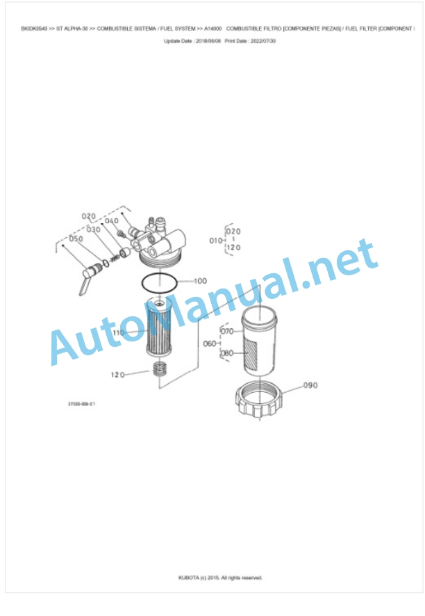 Kubota STa-30, STa-35 Parts Manual PDF BKIDK0540-2