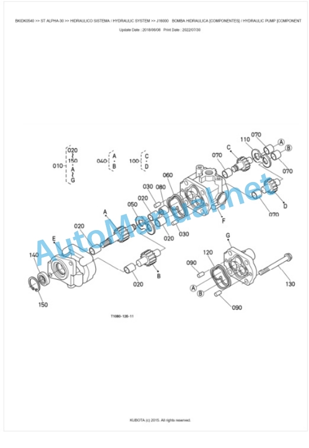 Kubota STa-30, STa-35 Parts Manual PDF BKIDK0540-4