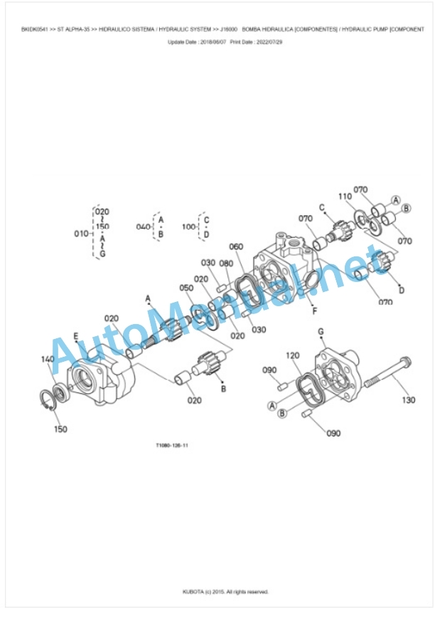 Kubota STa-30, STa-35 Parts Manual PDF BKIDK0541-4