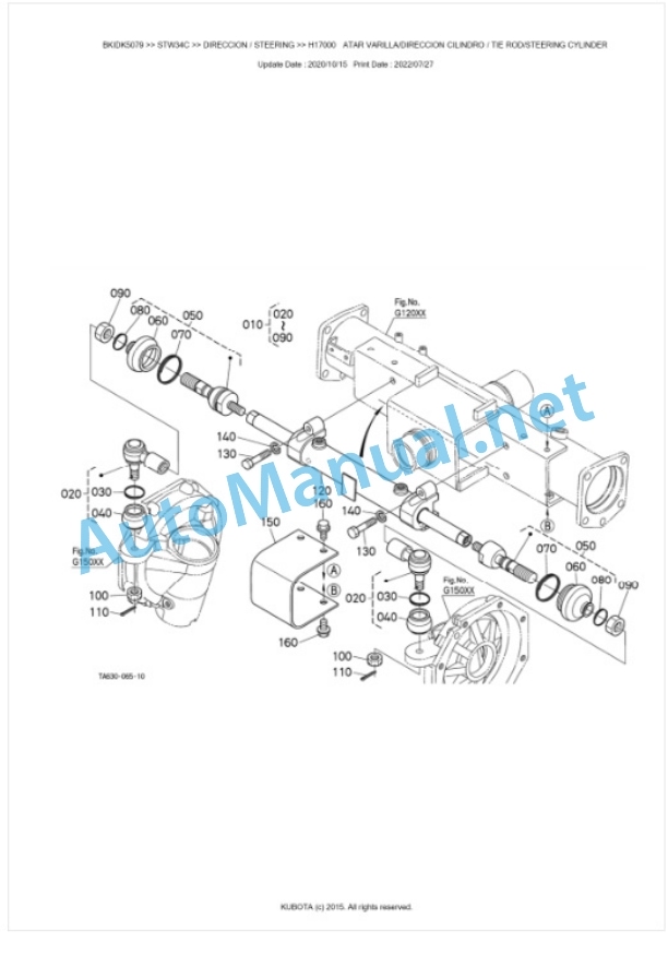 Kubota STW34, STW37, STW40 Parts Manual PDF BKIDK5079-4