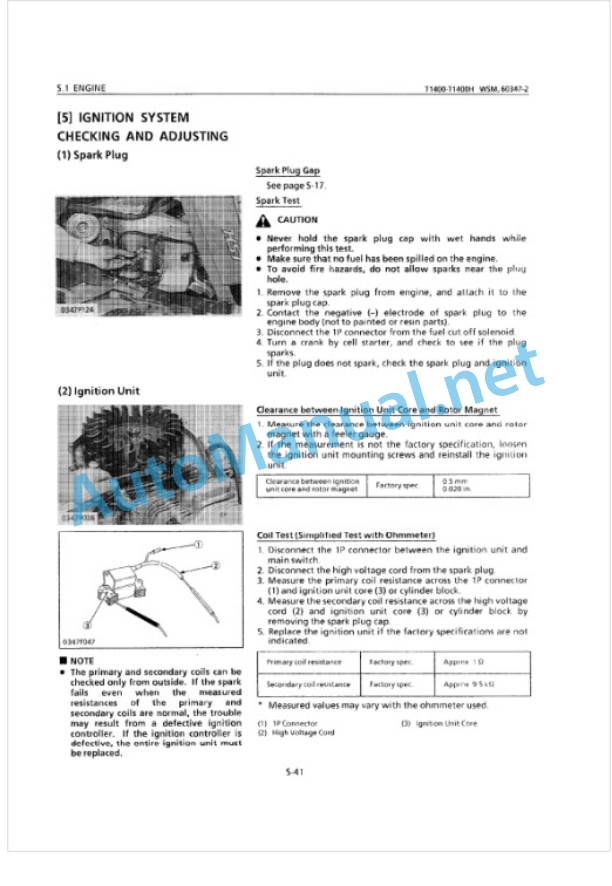 Kubota T1400, T1400H Workshop Manual PDF-4