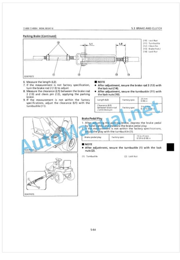 Kubota T1400, T1400H Workshop Manual PDF-5