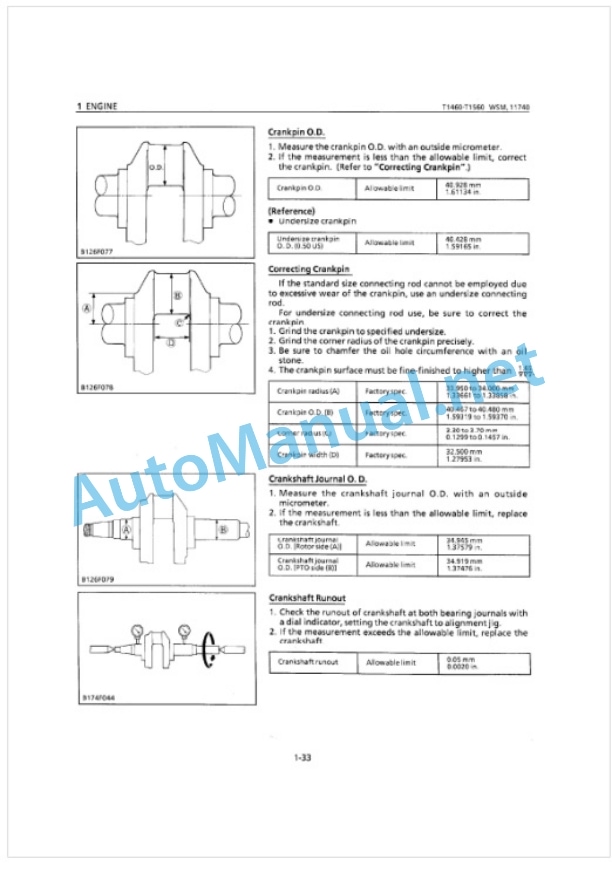 Kubota T1460, T1560 Workshop Manual PDF-3