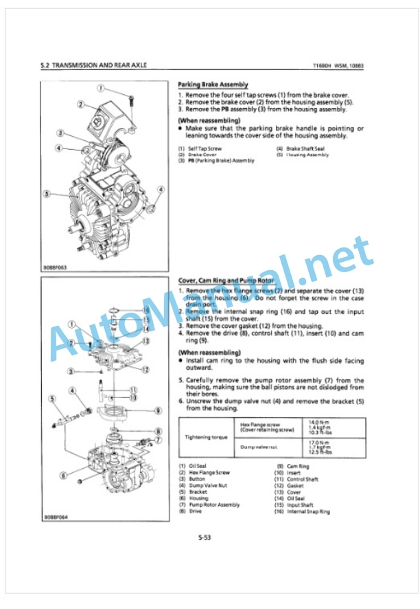 Kubota T1600H Workshop Manual PDF-5