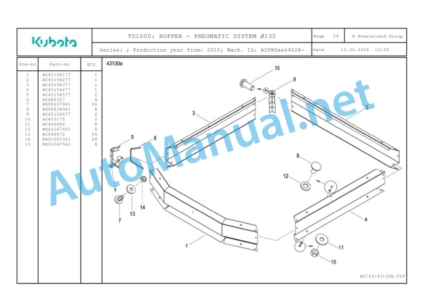 Kubota TD1000 Parts Manual PDF-2