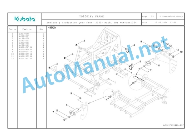 Kubota TD1001F Parts Manual PDF-3