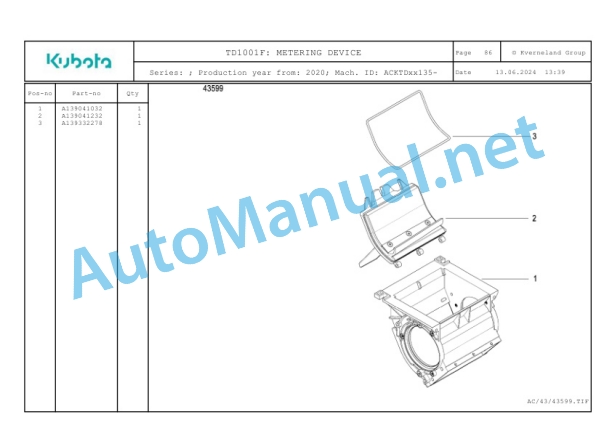 Kubota TD1001F Parts Manual PDF-4