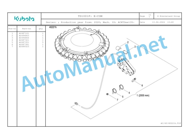 Kubota TD1001F Parts Manual PDF-5