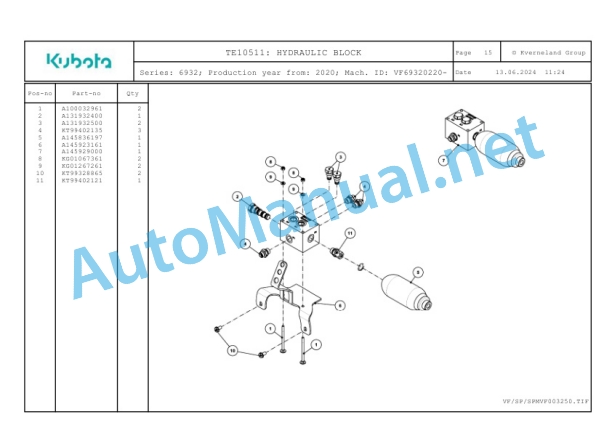 Kubota TE10511 Parts Manual PDF-3