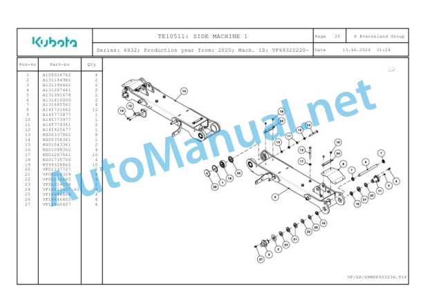 Kubota TE10511 Parts Manual PDF-4