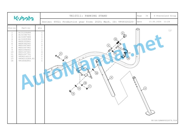 Kubota TE10511 Parts Manual PDF-5