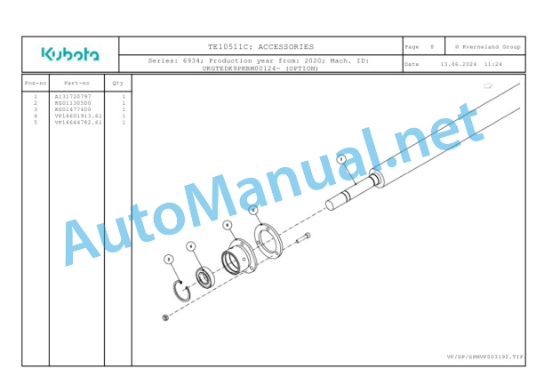 Kubota TE10511C Parts Manual PDF-2