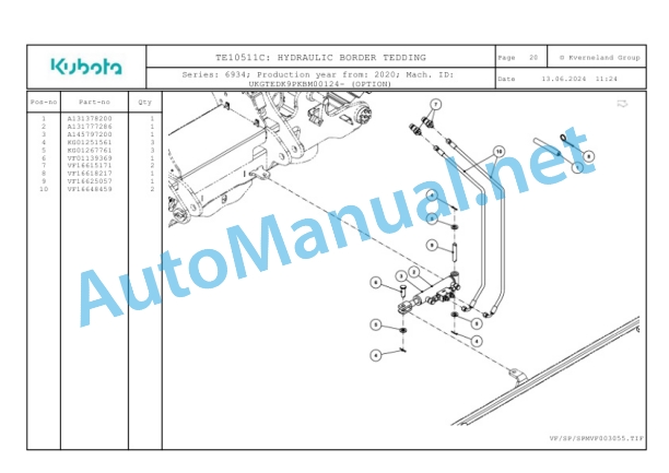 Kubota TE10511C Parts Manual PDF-3