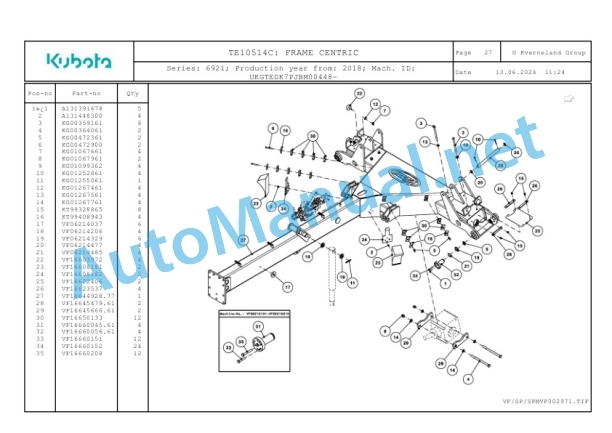 Kubota TE10514C Parts Manual PDF-4