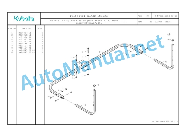 Kubota TE10514C Parts Manual PDF-5