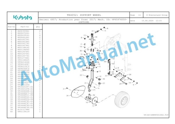 Kubota TE4052 Parts Manual PDF-3