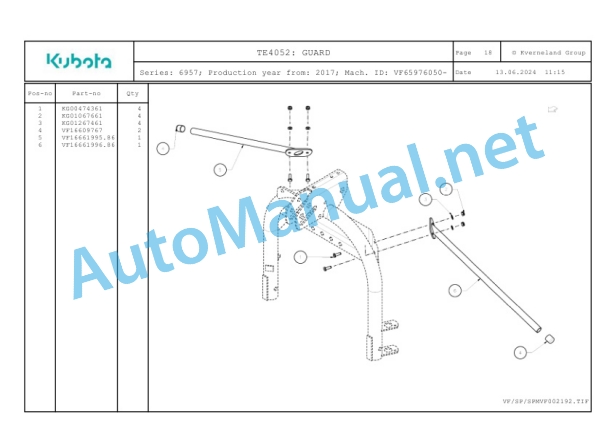 Kubota TE4052 Parts Manual PDF-4