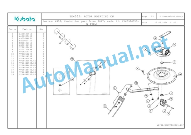 Kubota TE4052 Parts Manual PDF-5