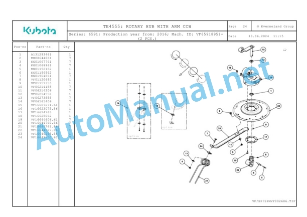 Kubota TE4555 Parts Manual PDF-5