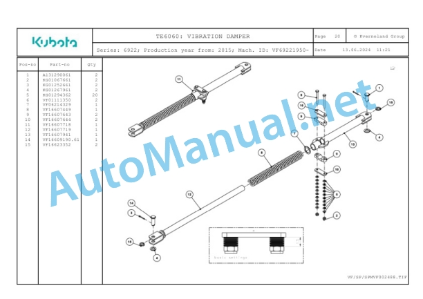 Kubota TE6060 Parts Manual PDF-4