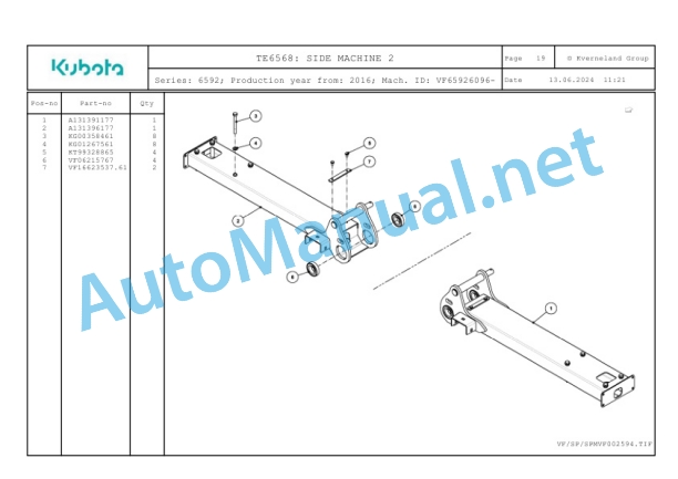 Kubota TE6568 Parts Manual PDF-4