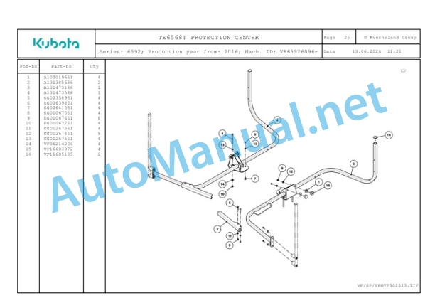 Kubota TE6568 Parts Manual PDF-5