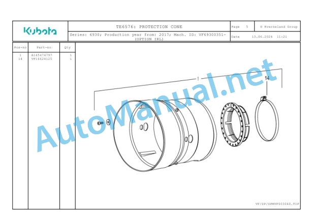 Kubota TE6576 Parts Manual PDF-2