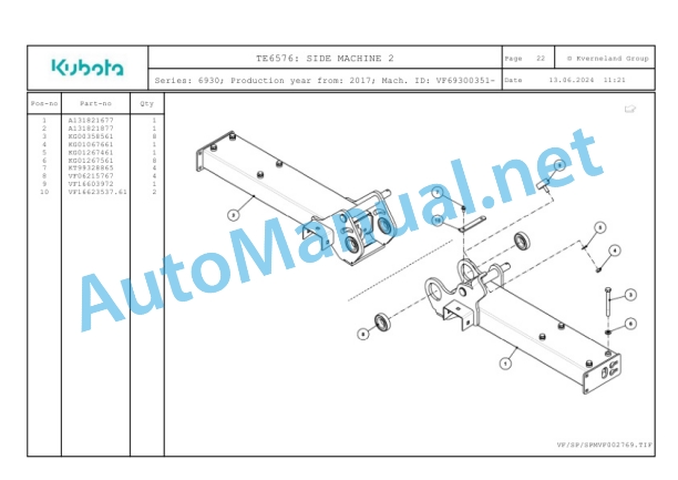 Kubota TE6576 Parts Manual PDF-4