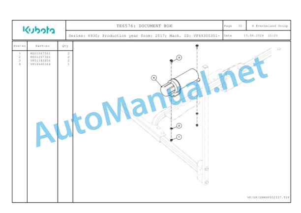 Kubota TE6576 Parts Manual PDF-5