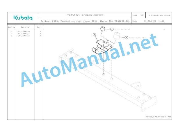 Kubota TE6576C Parts Manual PDF-4