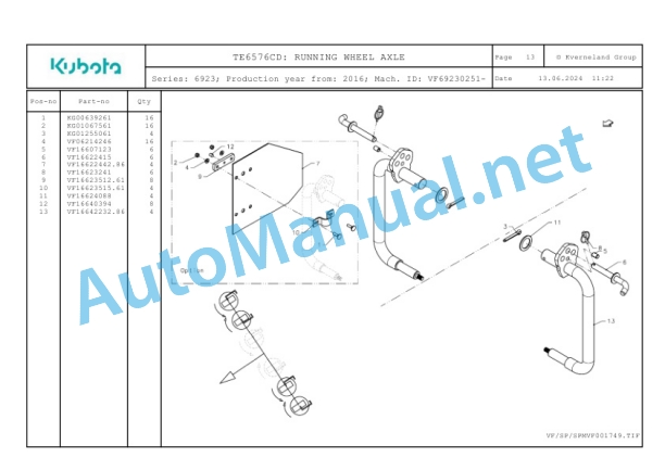 Kubota TE6576CD Parts Manual PDF-3