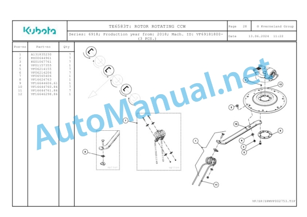 Kubota TE6583T Parts Manual PDF-5