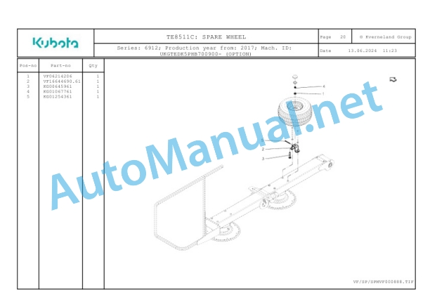 Kubota TE8511C Parts Manual PDF-3