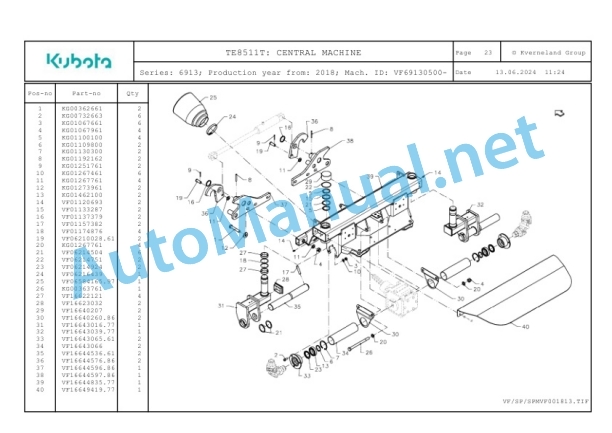 Kubota TE8511T Parts Manual PDF-4