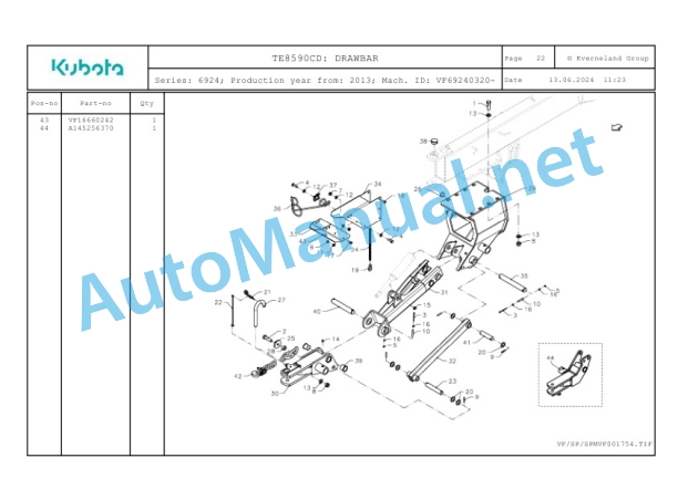 Kubota TE8590CD Parts Manual PDF-4