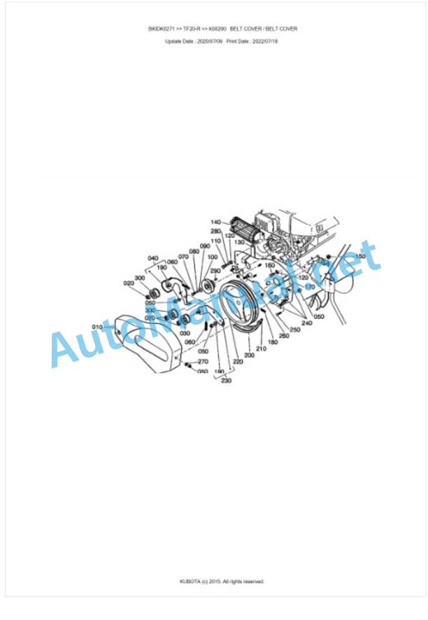 Kubota TF20-R Parts Manual PDF BKIDK0271-5