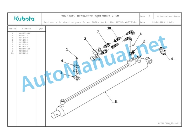 Kubota TH4000F Parts Manual PDF-2