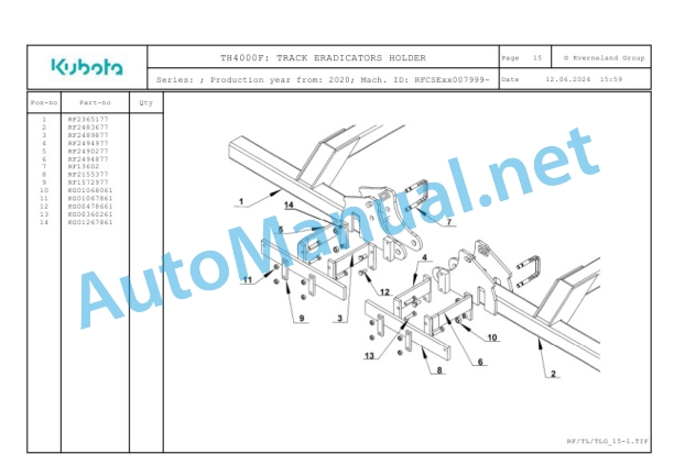 Kubota TH4000F Parts Manual PDF-4