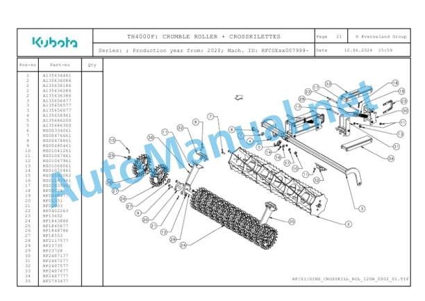 Kubota TH4000F Parts Manual PDF-5