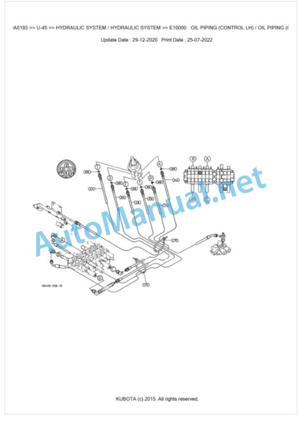 Kubota U-45 Parts Manual PDF BKIDA0193-4