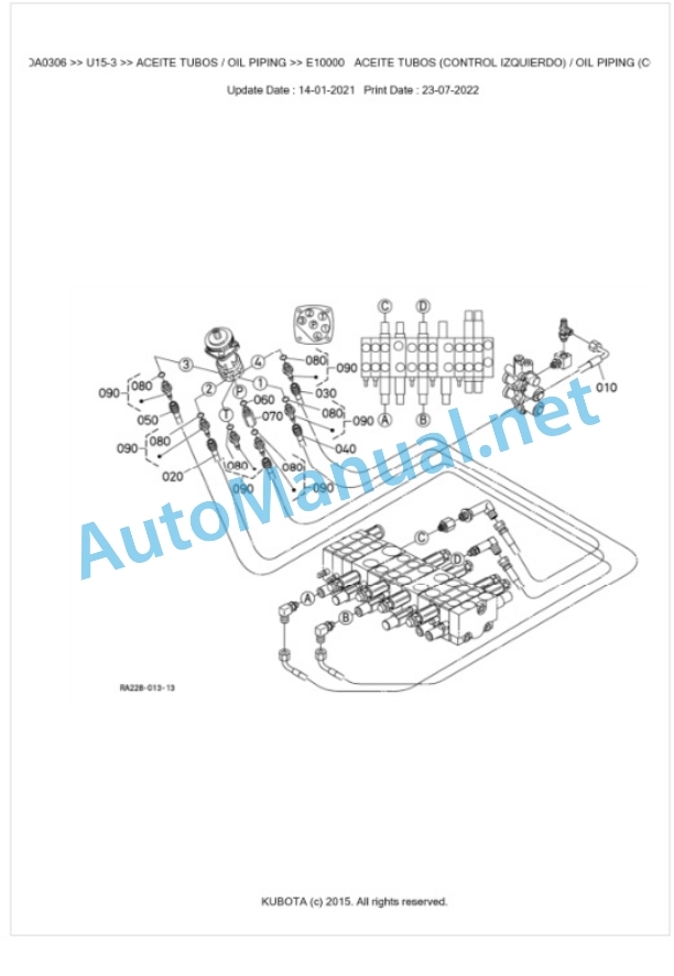 Kubota U15-3 Parts Manual PDF BKIDA0306-4