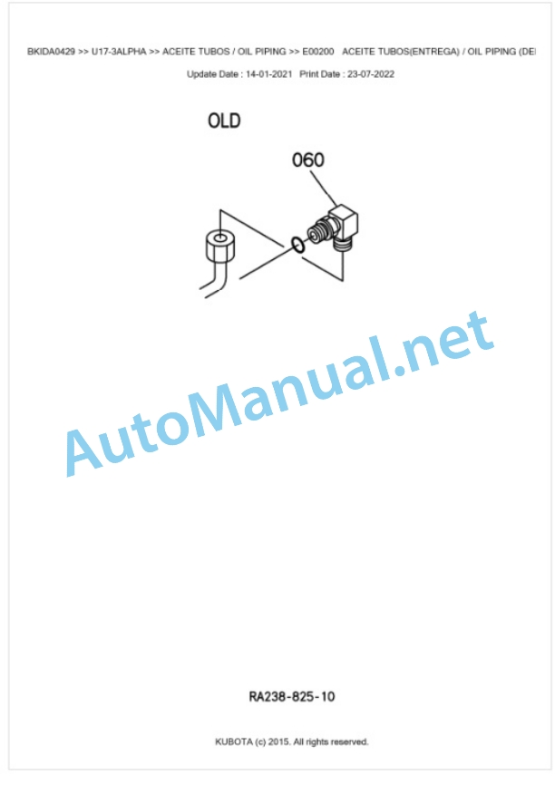 Kubota U17-3a Parts Manual PDF BKIDA0429-4