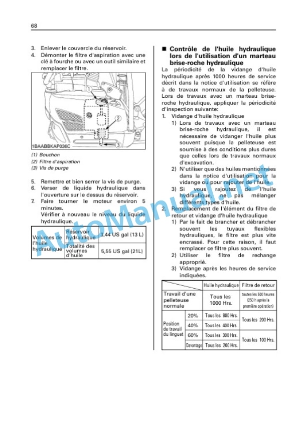 Kubota U17 Backhoe Operators Manual PDF FR-5