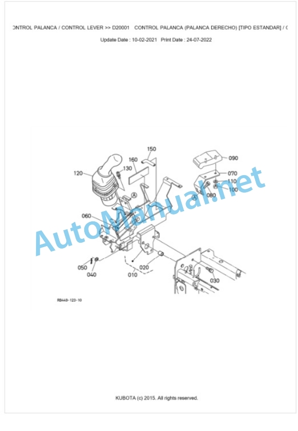 Kubota U20-3a Parts Manual PDF BKIDA0312-3