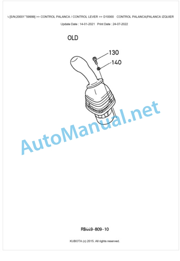 Kubota U25-3a Parts Manual PDF BKIDA0313-3