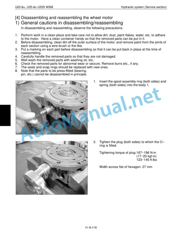 Kubota U25S, U20-3a, U25-3a Service Chapter Excavator Workshop Manual PDF-5