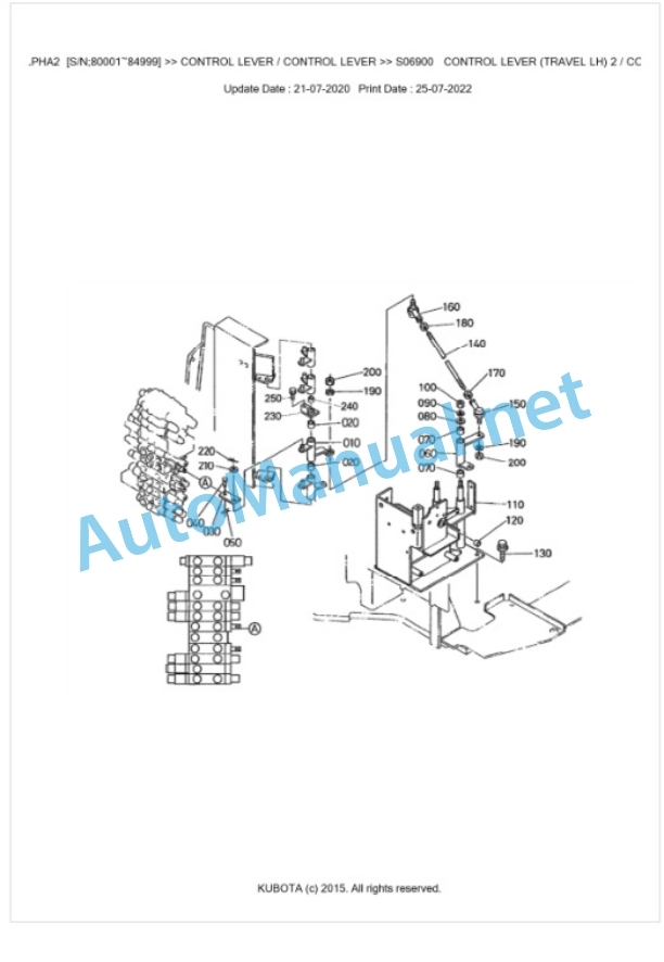 Kubota U35-3ALPHA2 Parts Manual PDF BKIDK0653-4