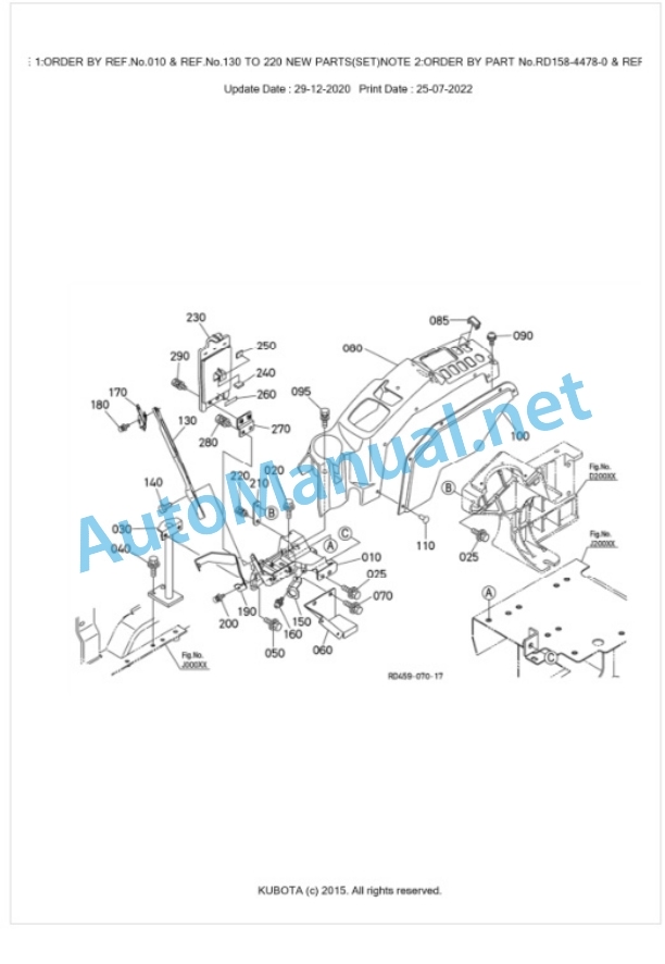 Kubota U48-4 Parts Manual PDF BKIDA5019-4