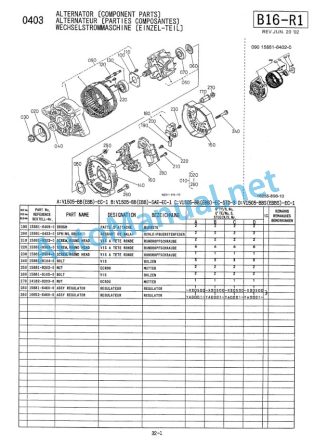 Kubota V1505 Diesel Engine Parts Manual PDF-3