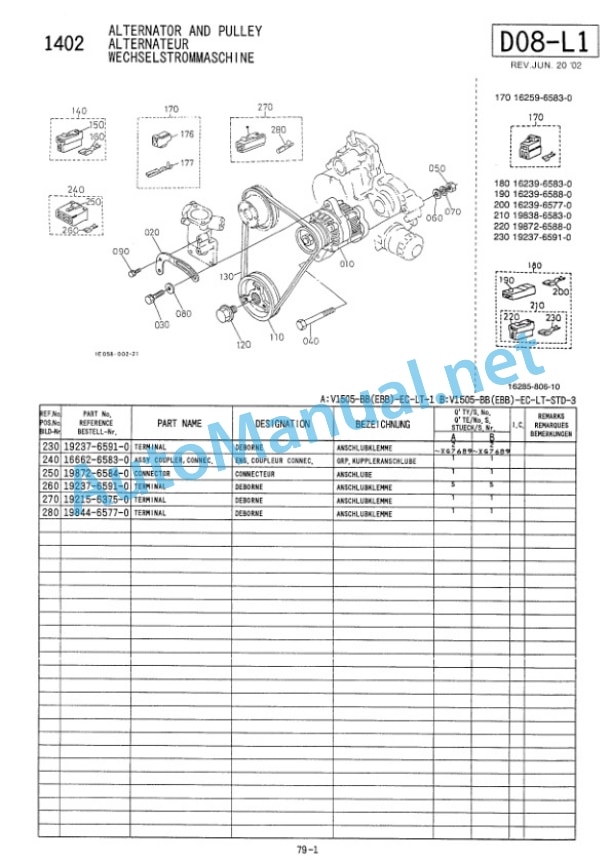 Kubota V1505 Diesel Engine Parts Manual PDF-5